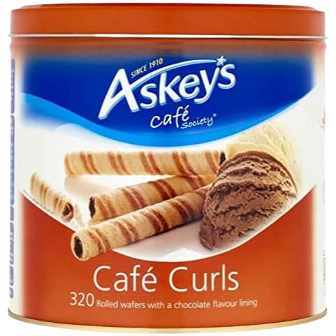 Askeys Chocolate Lined Cafe Curls 320
