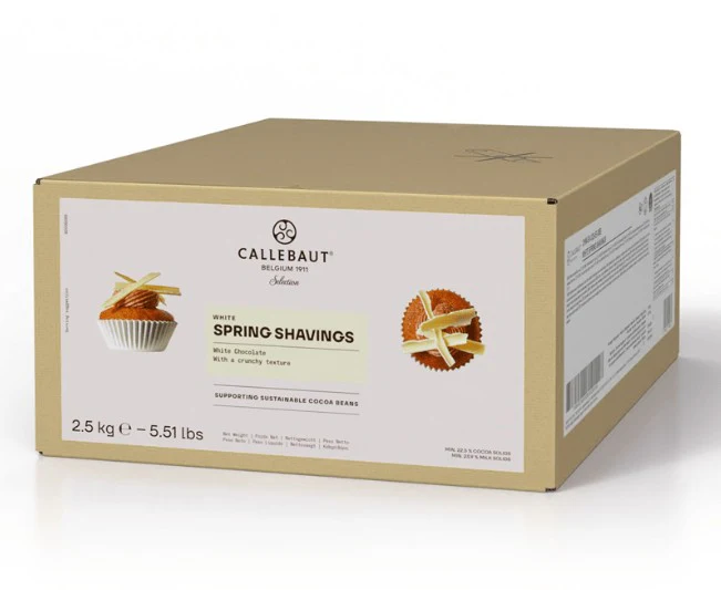 Callebaut White Chocolate Spring Shavings 2.5kg