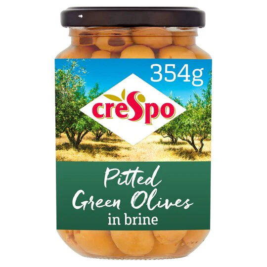 Crespo RETAIL Pitted Green Olives 354gm