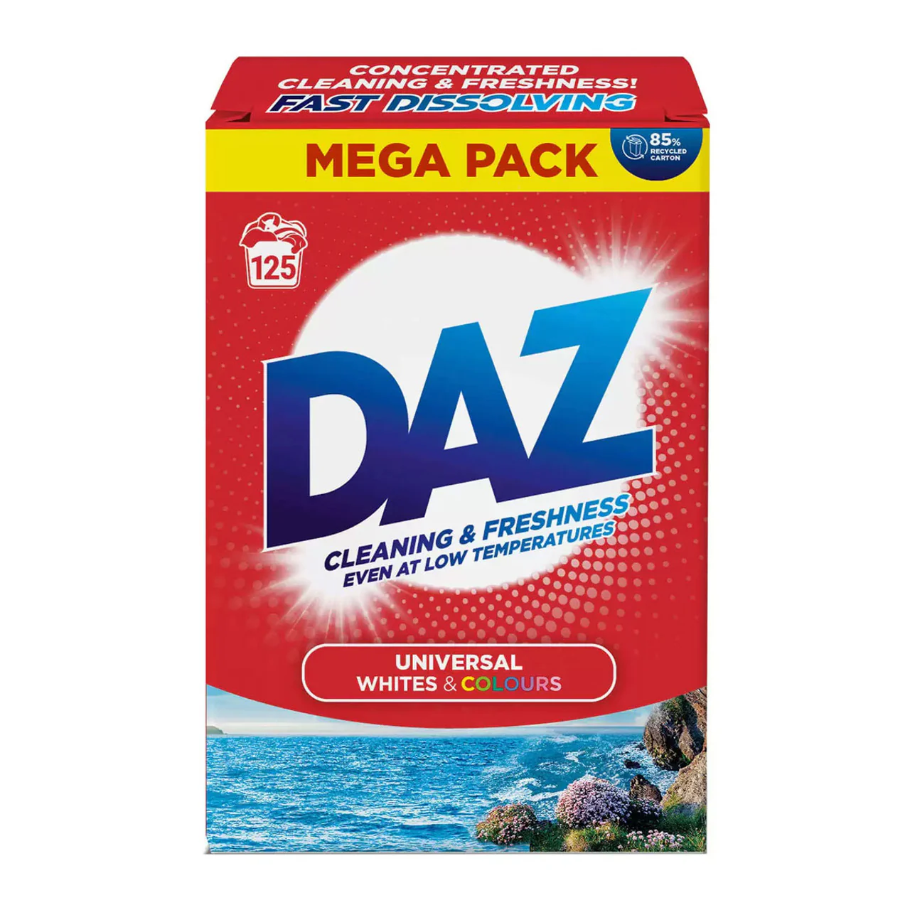 Daz Washing Powder Whites & Colours 125 Washes 6.25kg