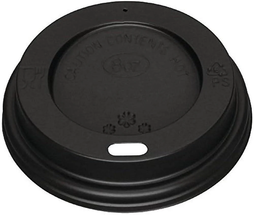 Dispo Black Coffee Cup Lid 1000 x 12oz