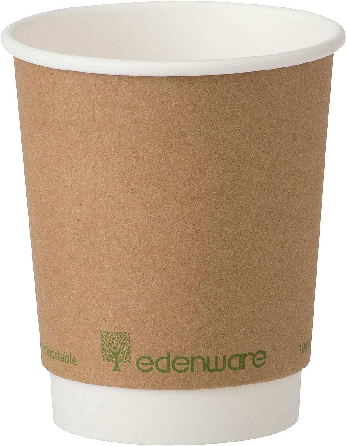 Edenware Compostable Double Wall Kraft Coffee Cup 500 x 8oz