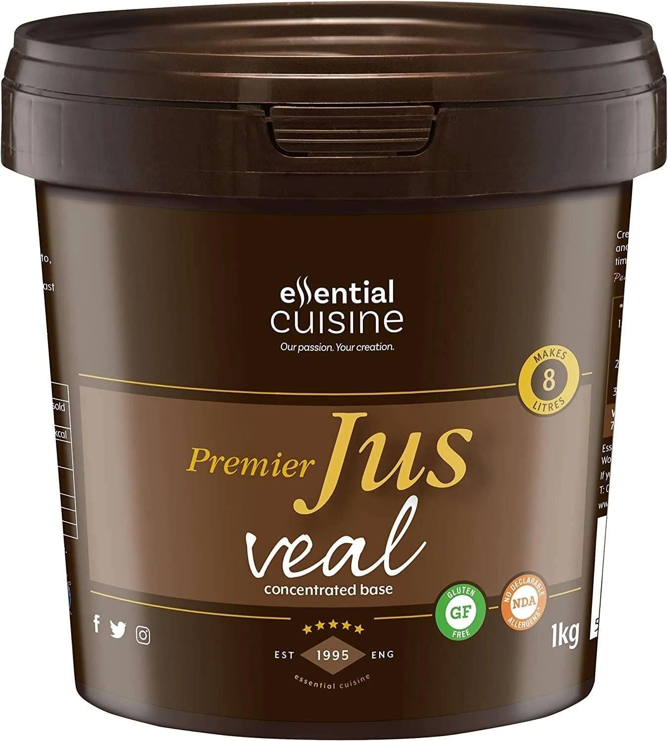 Essential Cuisine Veal Jus concentrated base 1kg / 8ltr