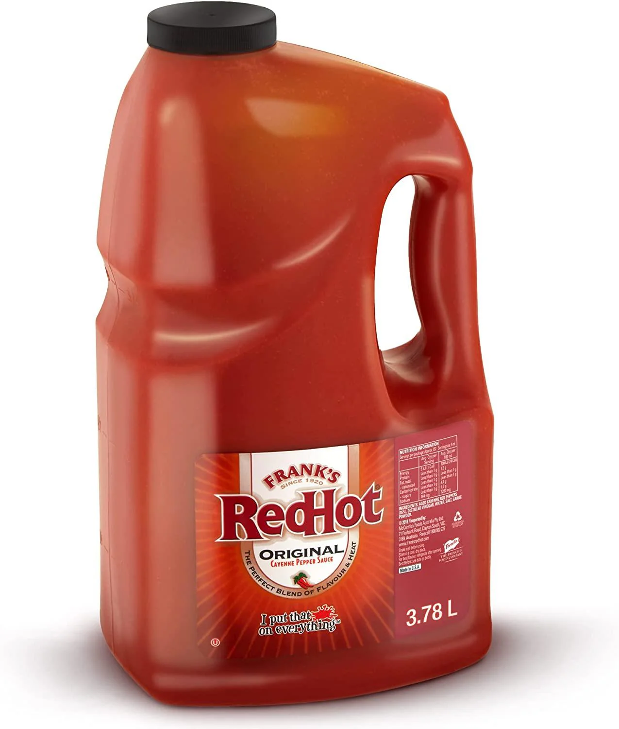 Frank's RedHot Original Cayenne Pepper Sauce 3.78Litres - TO ORDER ONLY