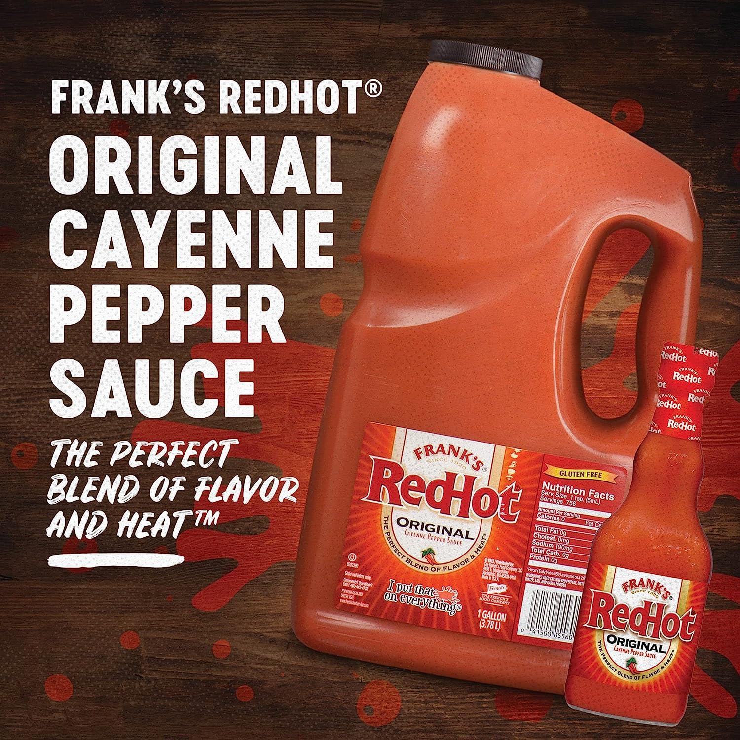Frank's RedHot Original Cayenne Pepper Sauce 3.78Litres - TO ORDER ONLY - Image 2