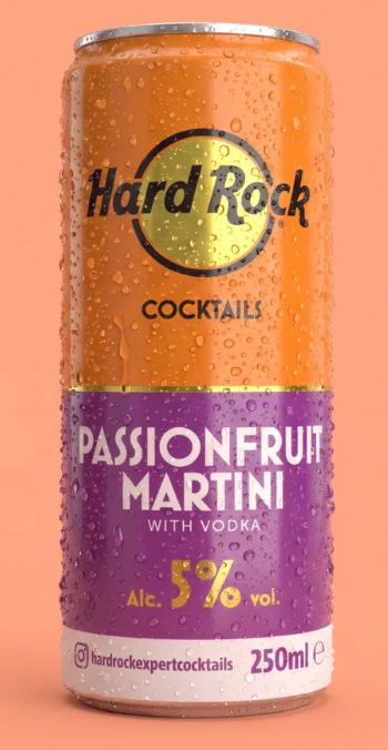 Hard Rock RTD Passionfruit Martini Cocktail Cans 12 x 250ml