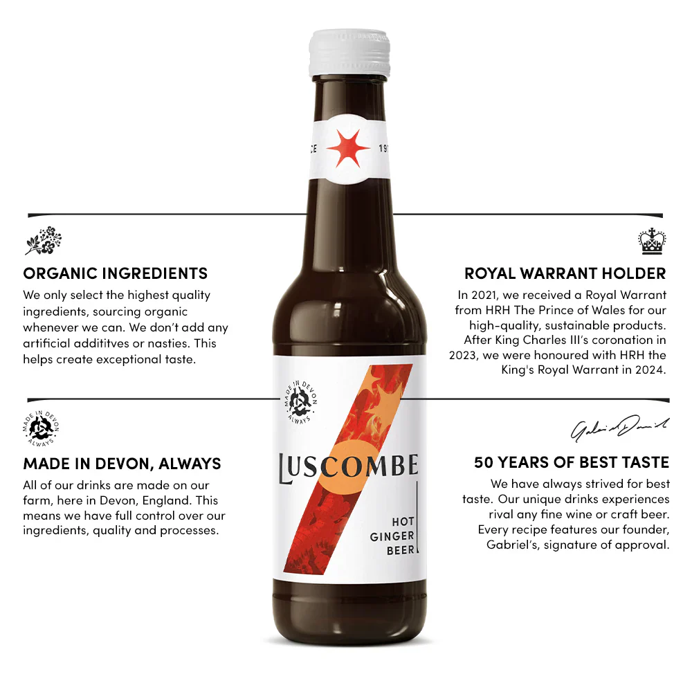 Luscombe Hot Ginger Beer (Glass) 12 x 270ml - Image 3