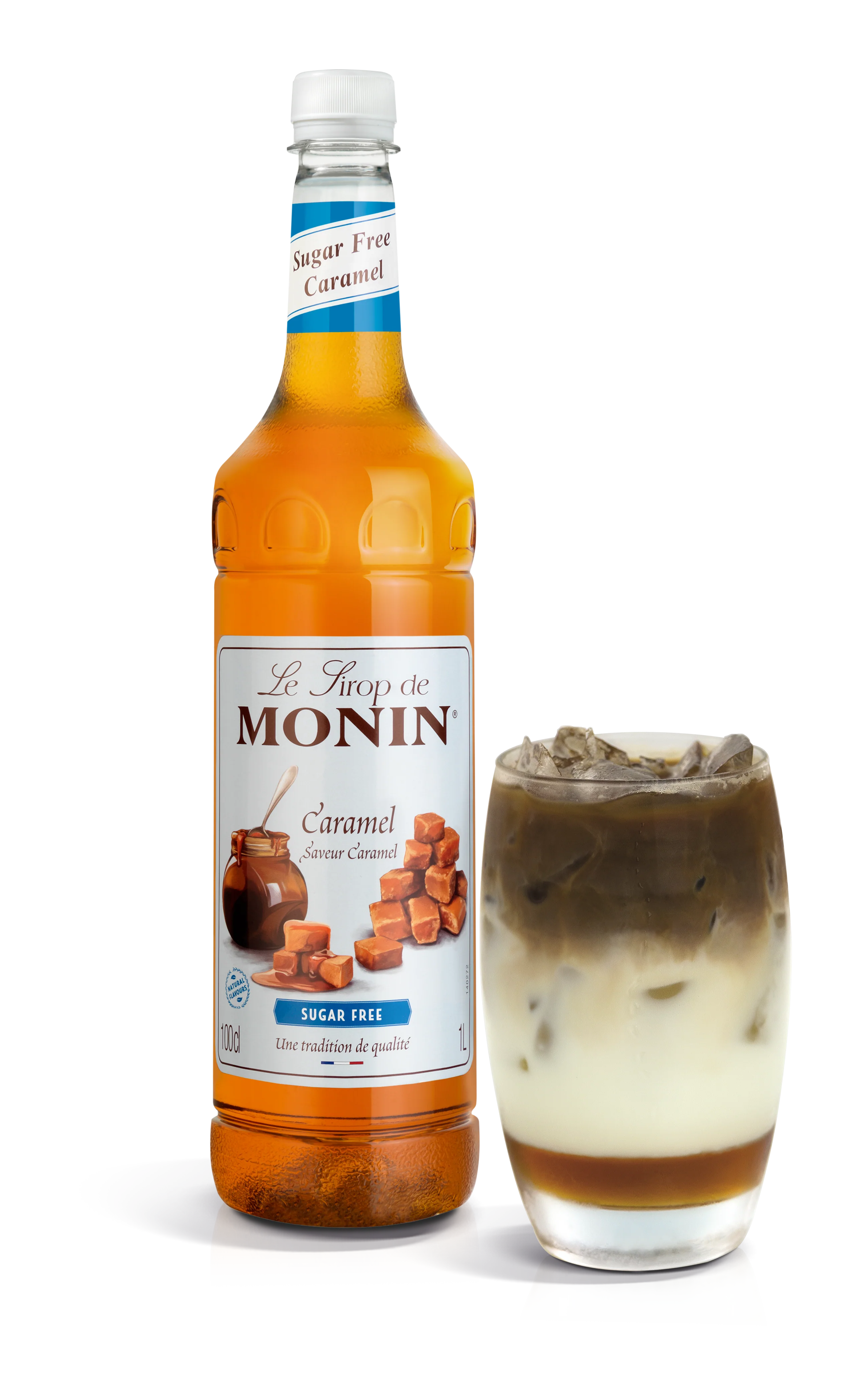 Monin SUGAR FREE Caramel Syrup (Plastic) 1ltr