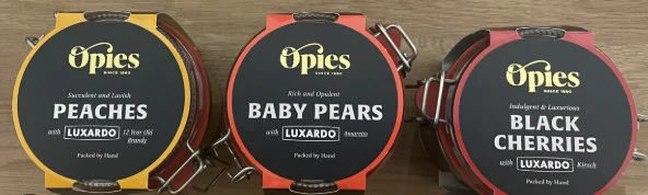 Opies Peaches with Luxardo Aged Brandy (Kilner Jar) 520gm