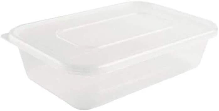 Plastic Microwave take away containers with lids 250 x 500ml