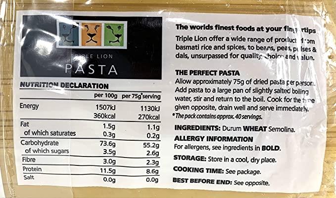 Triple Lion Spaghetti Pasta 3kg - Image 2