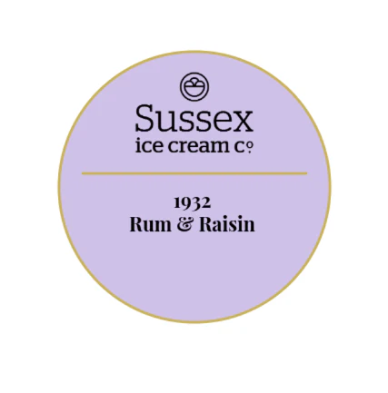 Sussex Ice Cream 1932 Rum & Raisin 5ltr