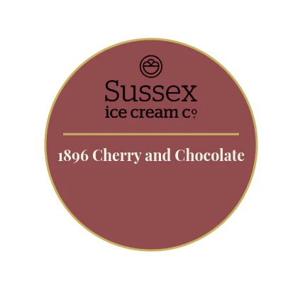 Sussex Ice Cream 1896 Cherry & Chocolate 5ltr - NEW RECIPE