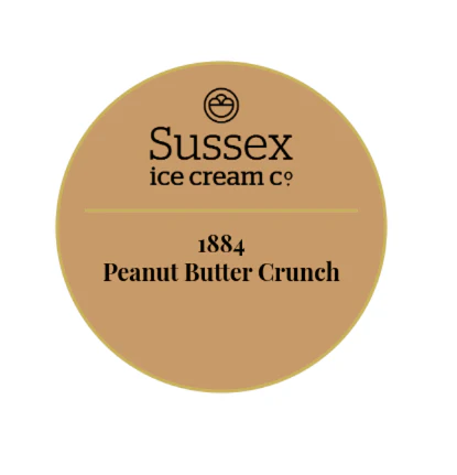 Sussex Ice Cream 1884 Peanut Butter Crunch 5ltr