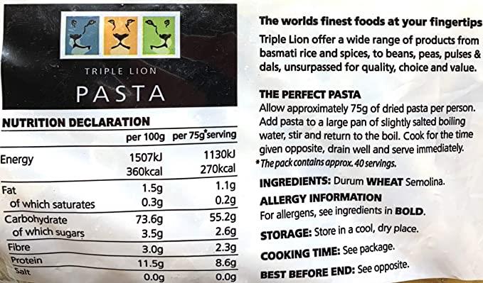 Triple Lion Penne Pasta 3kg - Image 2